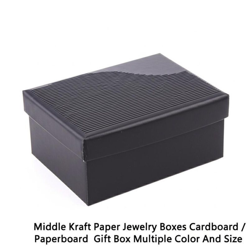মাঝারি ক্রাফ্ট কাগজ গয়না বাক্স কার্ডবোর্ড / কার্ডবোর্ড উপহার বাক্স একাধিক রঙ এবং আকার