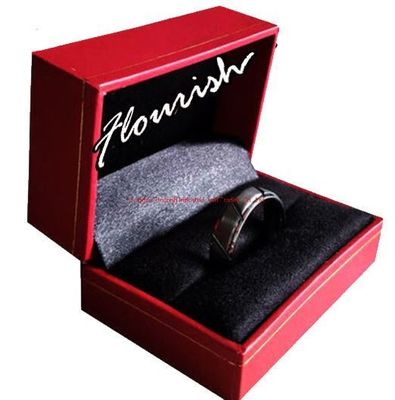 Portable Hinged Clamshell Type Jewelry Packaging Gift Paper Box with Velvet Insert According to Customer Requirements